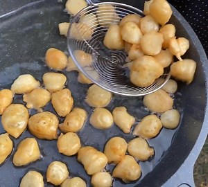 1.8K views · 117 reactions | Traditional Turkish Sweets -Lokma- and Saffron Tea | Outdoor Cooking | Facebook