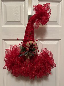 Candy Cane Hat Wreath-winter Wreath-christmas Wreath - Etsy Canada