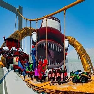 6.1K views · 52 reactions | ALL MONSTERS.EXE Big & Small Cars vs Broken Bridge with CAR EATER – BeamNG.Drive | Zeenat naija | Facebook