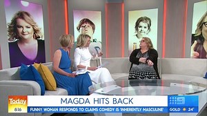 Magda Szubanski has hit back at claims comedy is “inherently masculine” and women are only funny when they’re “emulating a man”, saying "these sort of notions can spread like viruses.” #9Today | TODAY