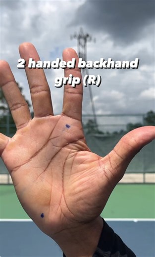 Two handed backhand grip