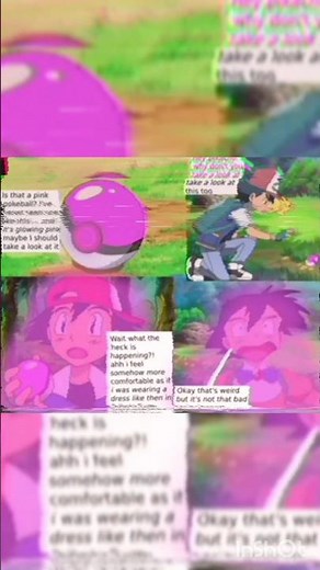 Ash become Ashley in Pokemon || TG TF gender bender comic tg tf hot kiss #relatable gender swap