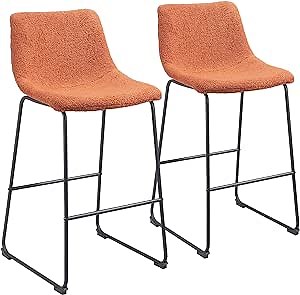 Zuo Smart Barstool Burnt Orange