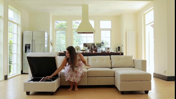 Belffin Modular Sofa Bed Oversized Sectional Couch with Ottomans Reversible Velvet Sleeper Sofa with Storage Seats Black