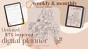 BTS/ARMY Minimalistic Goodnotes Digital Planner | Undated | iPad Digital Planner | Earthy Aesthetic | Weekly Planner | Monthly Planner KPOP - Etsy