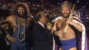 Hillbilly Jim celebrates Independence Day with King Hacksaw Jim Duggan: Wrestling Challenge, July 2, 1989