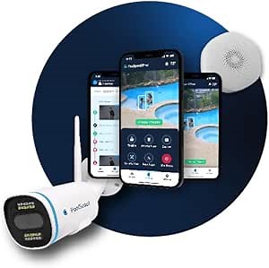 Wi-Fi Camera & Alarm Kit - Wi-Fi Security Camera - Pool Security Alarm System for Preventing Drowning of Toddlers & Pets in Your Swimming Pool (NO Subscription Needed)