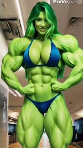 FMG female muscle growth expansion she hulk transformation giantess growing