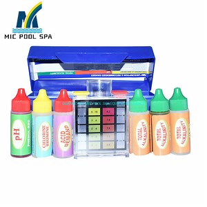 [Hot Item] pH/Cl/ Bromine/Alkalinity/Acid Demand 5-Way Test Kit for Swimming Pool