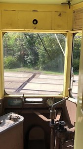 The track in Cross St, between the Depot track and Tramway Ave at the Museum gives us a fairly unique opportunity to recreate tramway intersections and remarkable photo opportunities such as this view of Brisbane 295 passing Brisbane 548. | Sydney Tramway Museum