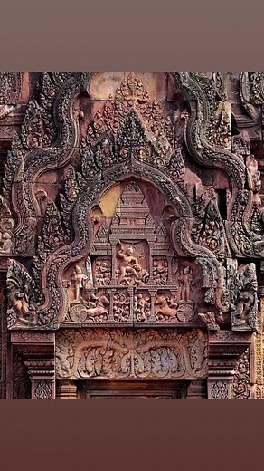 Khmer Ancient stones wall 🙏❤️🇰🇭🇰🇭🌎🌏🌍( Banteay Srei Temple ) Credit to @owner | Amazing Cambodia