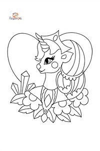 Mewarnai gambar unicorn yang indah - Online dan Cetak Gratis!