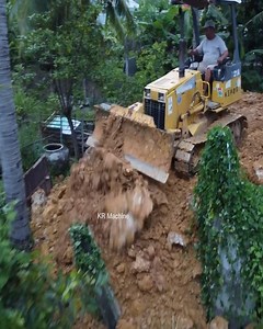 New Project in Action: Komatsu D21A Bulldozer Pushing Soil with 5-Ton Dump Truck Assistance | Bulldozer Cambodia