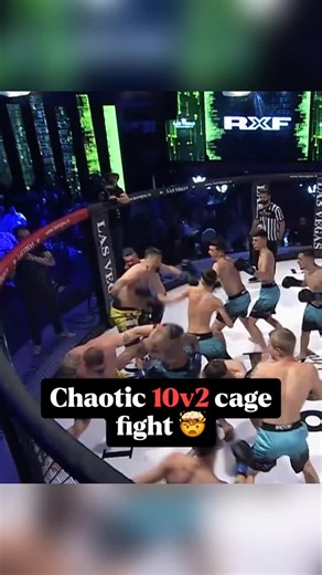 Happy Punch on Instagram: "2 professional heavyweight fighters took on 10 amateurs in a cage last night 😳 (via RXF MMA)"