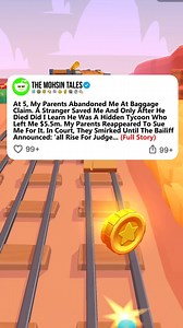 145K views · 2.5K reactions | At 5, My Parents Abandoned Me At Baggage Claim. A Stranger Saved Me And Only After He Died Did I Learn He Was A Hidden Tycoon Who Left Me $5.5m. My Parents Reappeared To Sue Me For It. In Court, They Smirked Until The Bailiff Announced: ‘all Rise For Judge... (Full Story) | The Mohsin | Facebook