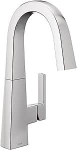 Moen S55005 Nio One-Handle Bar Faucet, Includes Secondary Finish Handle Option, Chrome
