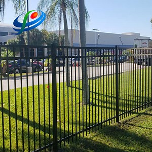 [Hot Item] Black Wrought Iron Fence Metal Fence with Powder Coating