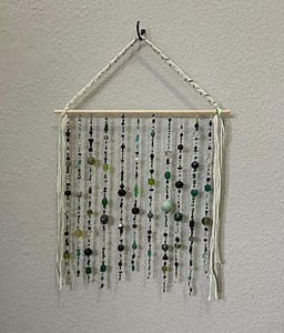Mossy Glade Beaded Wall Hanging, Forest Green and Black Suncatcher, Earthy Boho Wall Decor, Nature Inspired Glass Bead Art, Woodland Decor - Etsy Canada