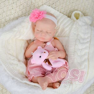 [Hot Item] 13inch Exquisite Lifelike Baby Doll Toy with Full Body Solid Soft Silicone Reborn Doll Unique Comfortable Touch Doll Toy
