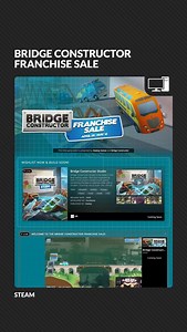 Bridge Constructor Franchise Sale via Steam. #BridgeConstructor #FranchiseSale #SteamSale #GameSale #PCGaming #Steam #Portal #TWD #TheWalkingDead | Cheap Ass Gamer | Facebook
