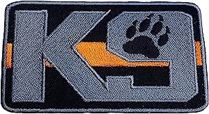 K-9 Thin Orange Line Search and Rescue Patch (3.5 Inch) Embroidered Hook + Loop K9 Badge Canine Service Dog Applique