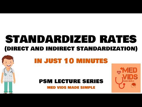 Standardized death rates | Direct and Indirect Standardization - Epidemiology | Lecture 3 - PSM