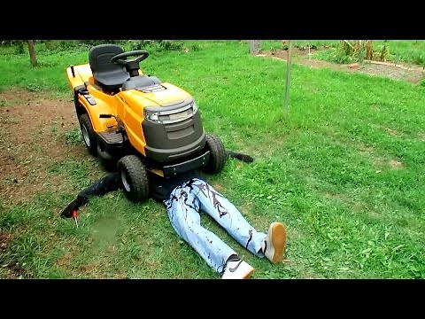 KILLED BY LAWN MOWER PRANK