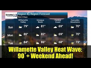 Willamette Valley Heat Wave: 90°+ Weekend Ahead! | Eugene Weather Update