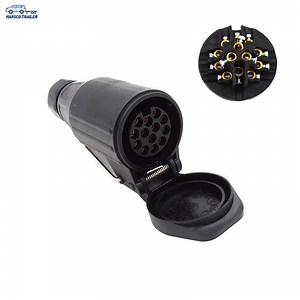 [Hot Item] 12V 7-13 Pin Trailer Plug Socket with Spring Cable