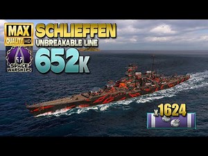 battleship Schlieffen dominates the "Unbreakable line" - World of Warships
