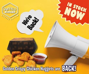 🐔 ATTENTION NUGGET LOVERS They’re baaaaaack! After an emotional rollercoaster (and some very passionate comments involving ALL CAPS and some creative spelling), we're thrilled to announce: 🍗 CHICKEN NUGGETS ARE BACK IN STOCK! 🍗 Yes, the import ban had us nugget-less for a hot minute—but the golden goodies have finally landed, crispy and glorious as ever. To the customer who threatened to move to Australia—we’re glad you stayed. Come get your nuggets. First round’s on you. 😉 #NuggetWatchOver 
