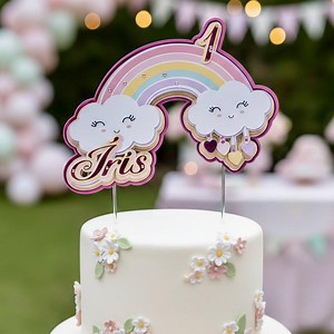 Luxury 3D Rainbow Cake Topper - 7 Layers of Paper, Acetate, and Rhinestones - Personalized Candy Colors Decoration - Etsy Canada
