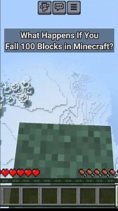 What Happens If You Fall 100 Blocks in Minecraft?