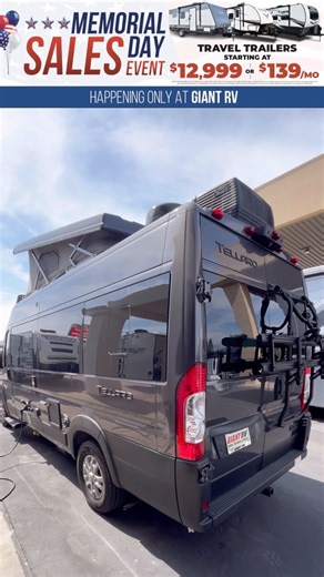 We are having a HUGE Memorial Day SALE 🇺🇸 Check it out while you still can‼️ Website: giantrv.com or come by to our locations in Downey, Montclair, Colton & Murrieta Socal. What we’re looking at here is the 2024 Charcoal Ram Tellaro Stock # TTL103 Available NOW at Giant RV! Standard equipment on this vehicle: Power Patio Awning w/Integrated LED Lighting Roof Ladder & Roof Rack System Side Steps For Cab Doors Front Paint Protection Touchscreen Dash Radio w/Apple Carplay® & Android Auto T™ 3-Pie