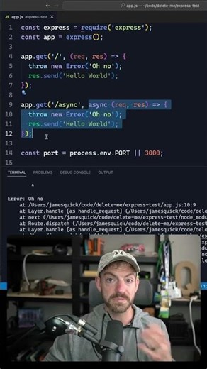 Handling Asynchronous JavaScript Errors in Express.js