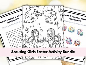 Easter Printable for Troops | Girls | Fun Easter Activity Bundle | Troop Meeting Printables | Easter Scouting Fun | Scout Coloring Pages - Etsy Canada
