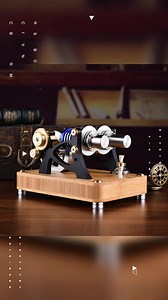 ENJOMOR α-type Double-Cylinder Double-Piston Hot Air Stirling Engine Model Toy Gift for Science and Education Machinery Enthusiasts | Enginediy.com