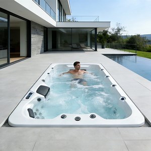 [Hot Item] Sunrans 3.7m Inground Swimming Pool Acrylic Swim SPA Pool Whirlpool Hydro Relax Balboa Swim SPA