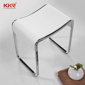 [Hot Item] Luxurious Solid Surface Makeup White Shower Bathroom Stools