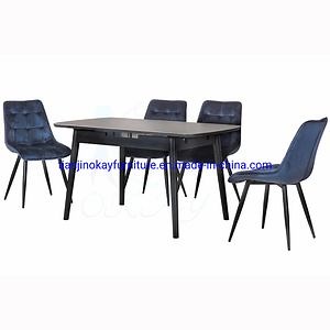 [Hot Item] Hot Seller Solid Wood Dining Table Extendable Furniture Dining Table Sets Luxury 6 Chairs Sintered Stone Ceramic Marble Dining Table Set