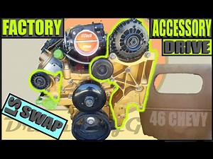 Factory Accessory Drive on 5.3LS Swap, 1946 Chevy Truck #barnrescue #lsswap #tri5 #ls #chevytrucks