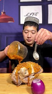 117K views · 2.6K reactions | Eating yummy boiled sheep head with spicy hot sauce and hot soup with sheep ribs | Hallin Èating | Facebook