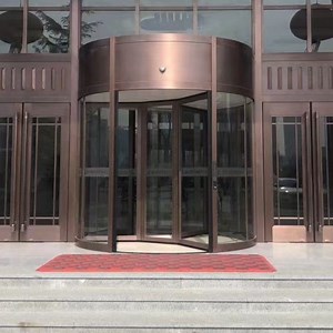 [Hot Item] Exterior Aluminum Frame Tempered Glass Noiseless Hotel Commercial Rotating Revolving Doors