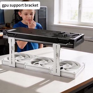 2 PCS Premium Adjustable GPU Support Bracket，Graphics Card Support, GPU Brace，Video Card Holder，Anti Sag GPU Stand 6-96mm Vertical Mount Suitable for Most Models(Black)