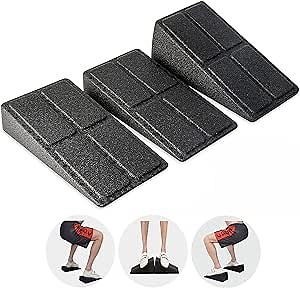 Slant Board for Calf Stretching 3Pcs - Incline Board Calf Stretcher - Squat Wedge Block - Foot Achilles Leg Stretcher - Ankle Heel Tendon Stretch for Physical Therapy, Exercise and Weightlifting