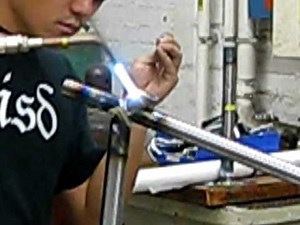 Brazing Columbus Steel bicycle frame