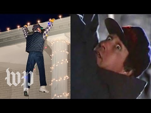 Man mistakes fake Clark Griswold decoration for real man hanging from roof