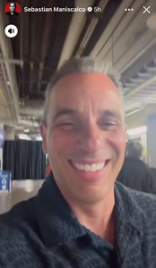 6.5K views · 40 reactions | Comedian Sebastian Maniscalco found out they could print his face on his coffee at the AAC!  | 99.5 The Wolf | Facebook