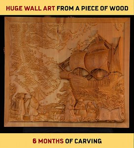 51K views · 247 reactions | Carving a Huge Wall Art in 6 Months #woodcarving #woodworking #art | Woodart Vietnam | Facebook