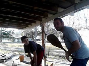 Spanked with paddle